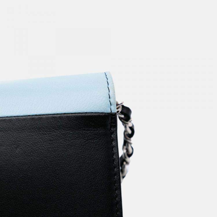 Pre Owned Chanel Lambskin Airlines Wallet On Chain