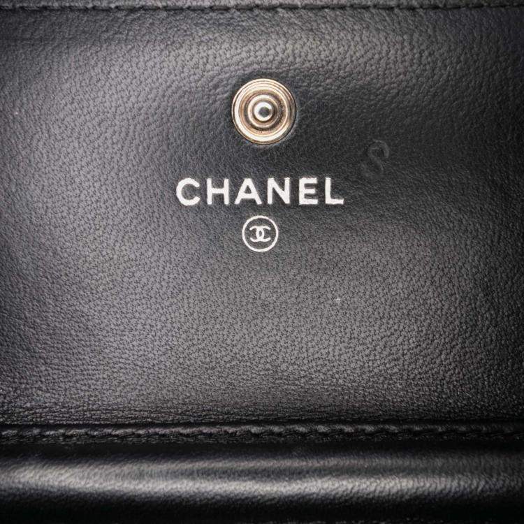 Pre Owned Chanel Lambskin Airlines Wallet On Chain