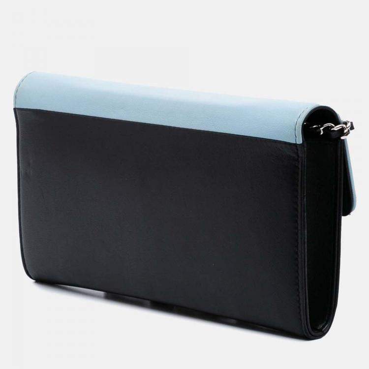 Pre Owned Chanel Lambskin Airlines Wallet On Chain