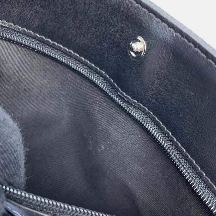 Pre Owned Chanel CC Black Leather Wallet on Chain