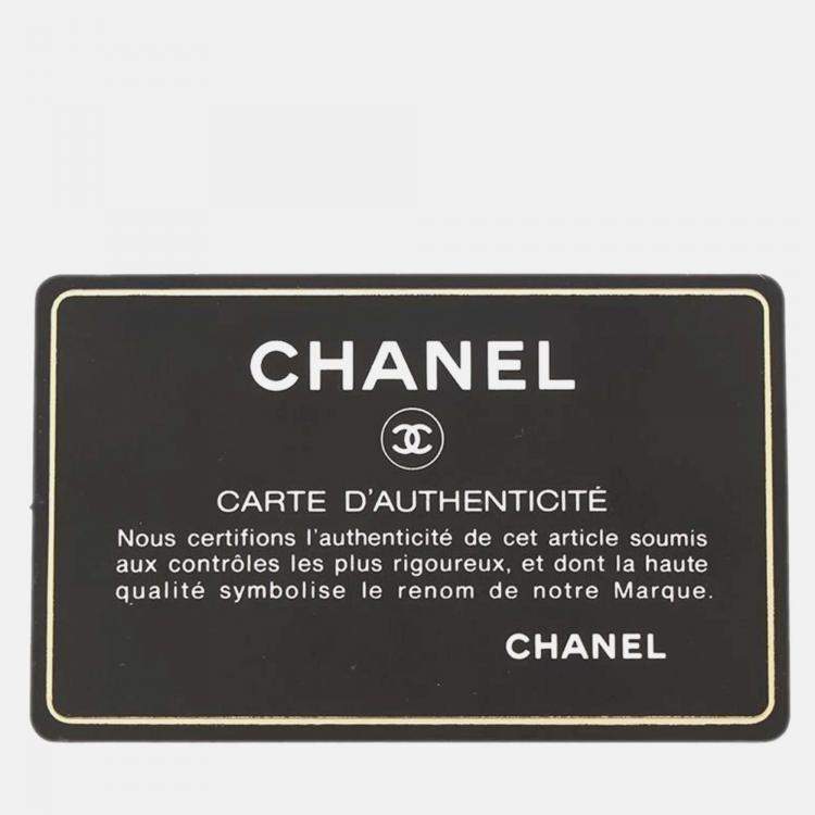 Pre Owned Chanel CC Black Leather Wallet on Chain