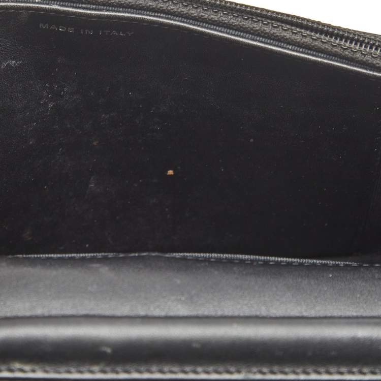 Pre Owned Chanel Black Quilted Patent Leather CC Wallet On Chain