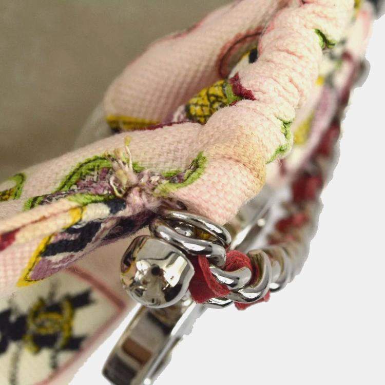 Pre Owned Chanel Valentine Pink Canvas Chain Shoulder Bag