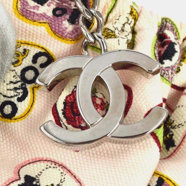 Pre Owned Chanel Valentine Pink Canvas Chain Shoulder Bag