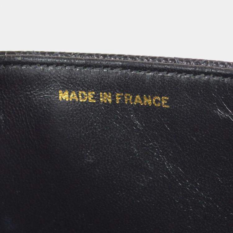 Pre Owned Chanel Diana Medium Black Leather Chain Shoulder Bag
