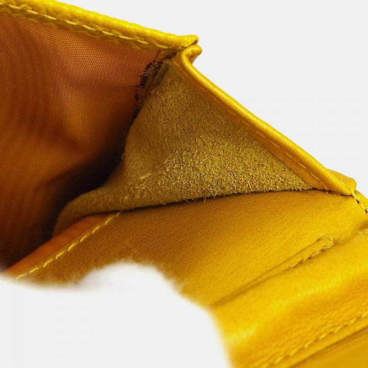 Pre Owned Chanel Timeless Yellow Caviar Leather Pochette Phone Case