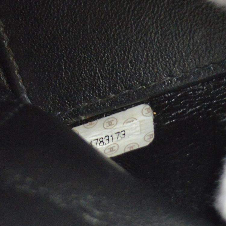 Pre Owned Chanel Interlocking CC Black Calfskin Tote Chain Bag