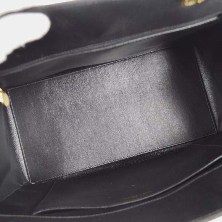 Pre Owned Chanel CC Timeless Black Calfskin Chain Tote Bag