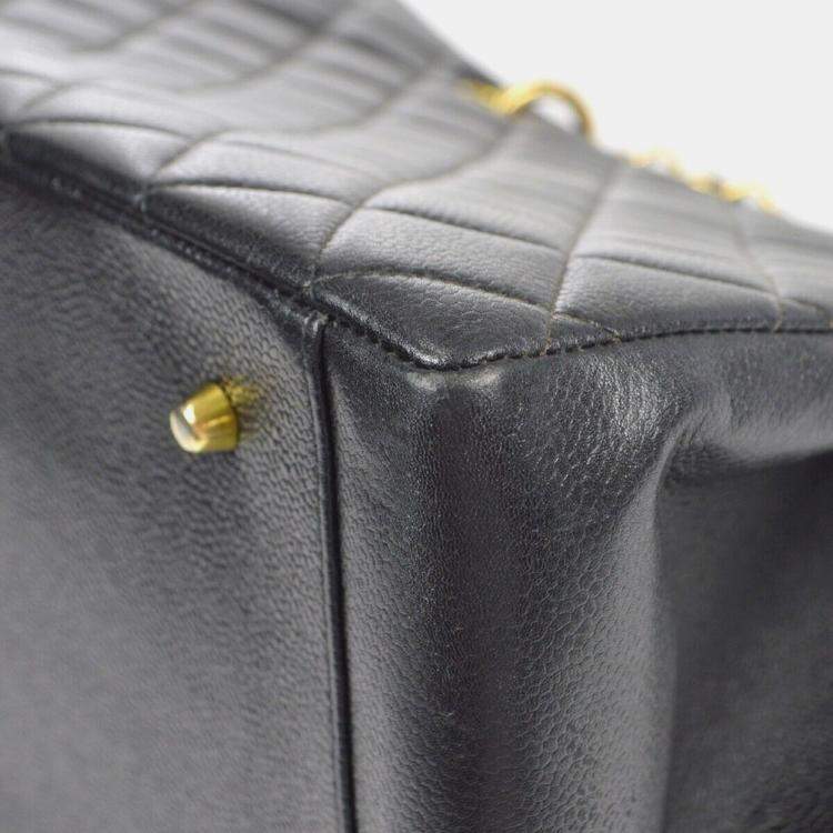 Pre Owned Chanel CC Timeless Black Calfskin Chain Tote Bag