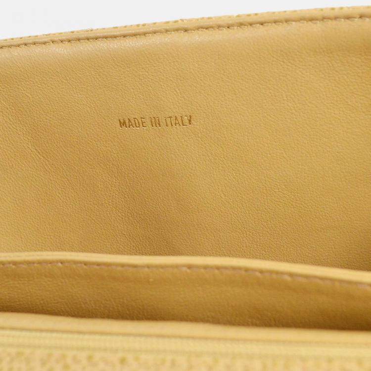Pre Owned Chanel Medium Straight Flap Beige Calfskin Bag