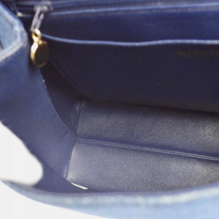 مملوكة مسبقًا Chanel Kelly Blue Denim Top Handle Bag