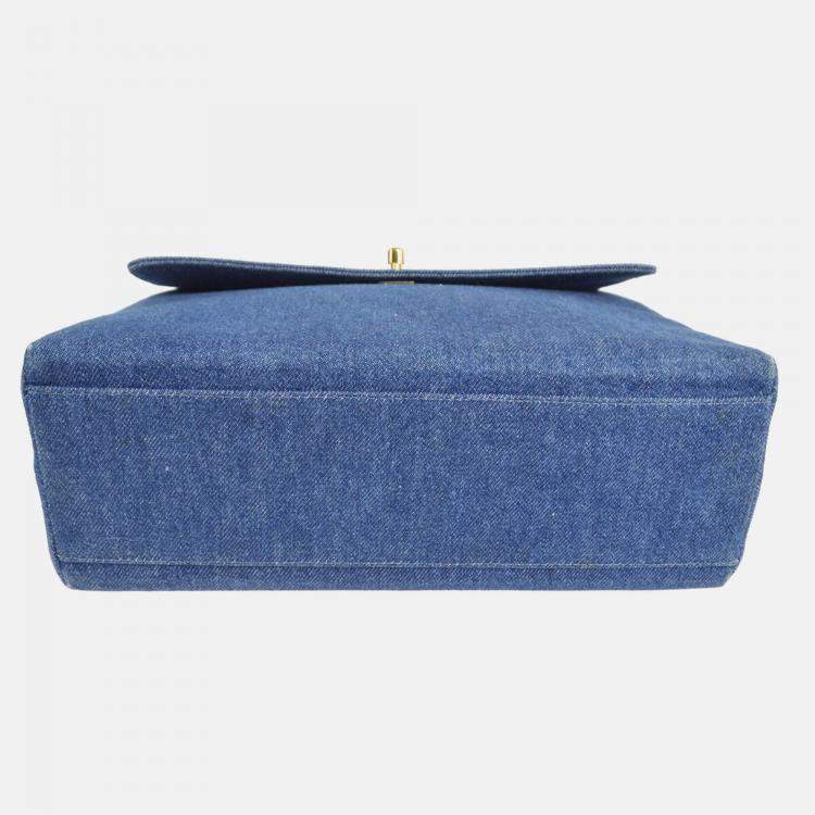 مملوكة مسبقًا Chanel Kelly Blue Denim Top Handle Bag
