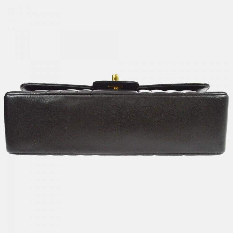 Pre Owned Chanel Mademoiselle Black Lambskin Shoulder Bag