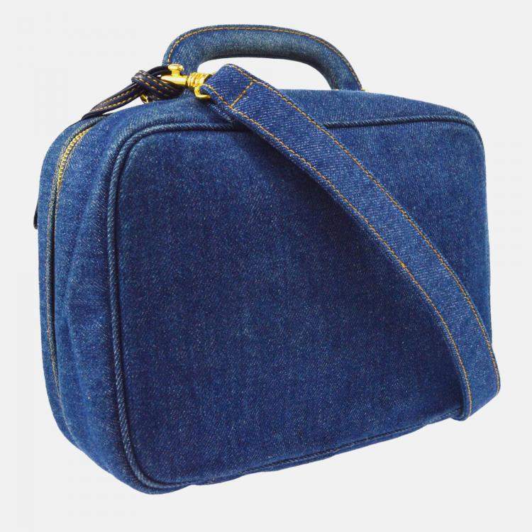 مملوكة مسبقًا Chanel Timeless Vanity Indigo Denim Top Handle Bag
