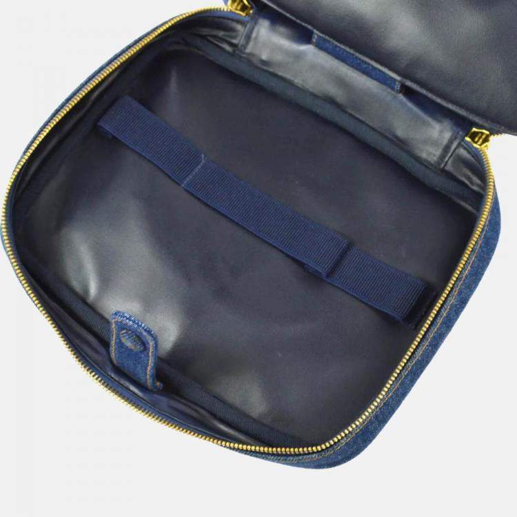 مملوكة مسبقًا Chanel Timeless Vanity Indigo Denim Top Handle Bag