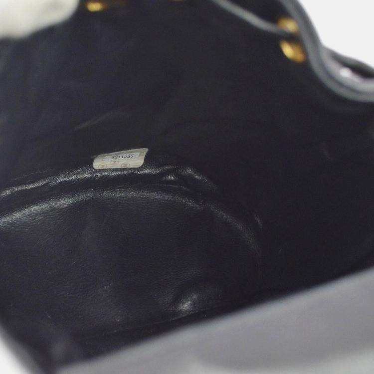 Pre Owned Chanel Duma Small Black Lambskin Backpack