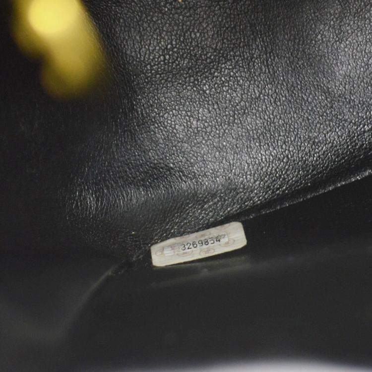 Pre Owned Chanel Classic Single Flap Jumbo Black Quilted Caviar Bag