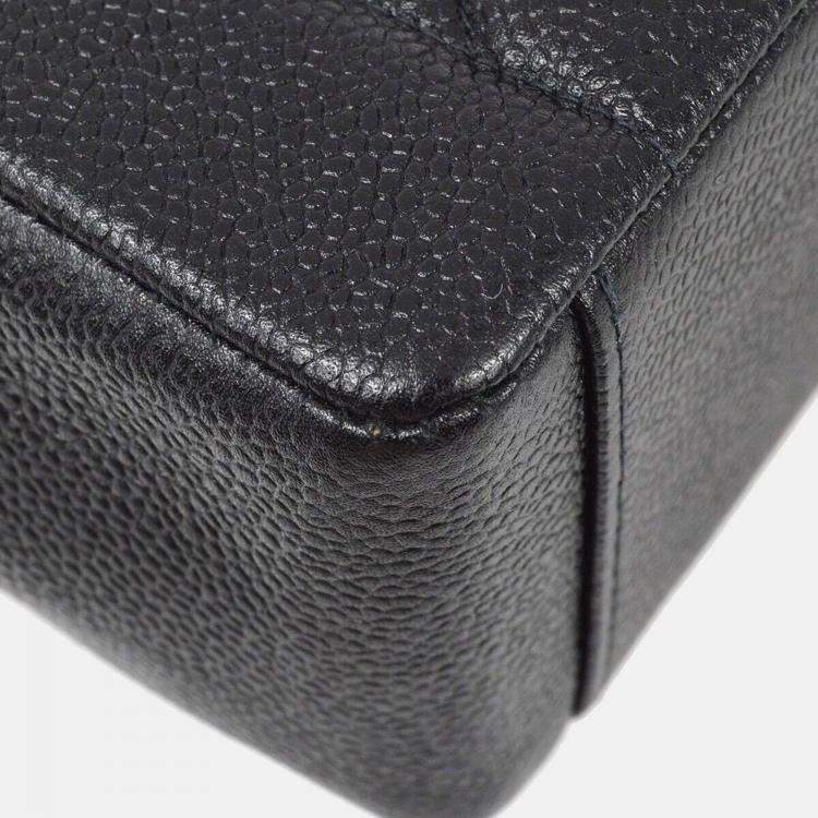 Pre Owned Chanel Diana Medium Black Calfskin Chain Shoulder Bag