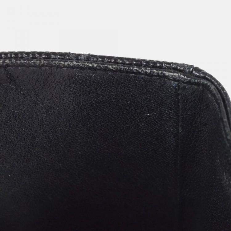 Pre Owned Chanel Classic Square Flap Mini Black Calfskin Bag