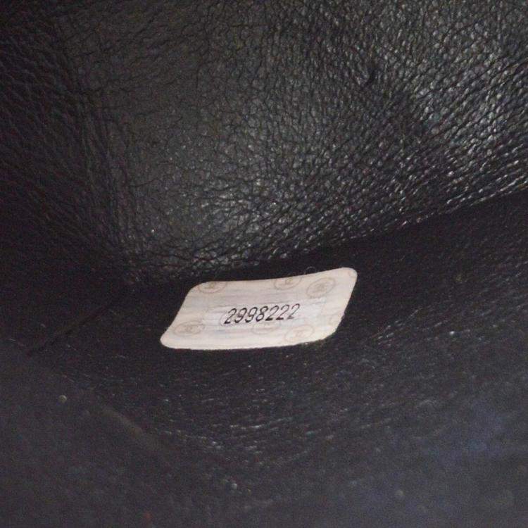 Pre Owned Chanel Green Tweed Top Handle Handbag