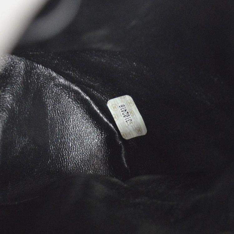 Pre Owned Chanel Duma Small Black Velvet Backpack 