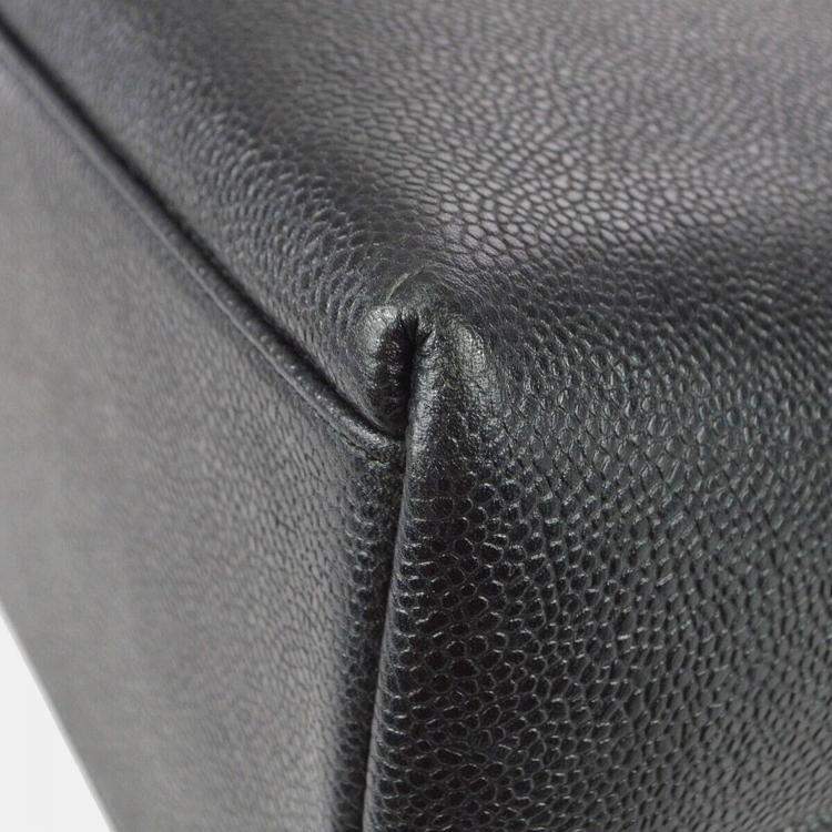 Pre Owned Chanel CC Timeless Black Calfskin Tote Bag
