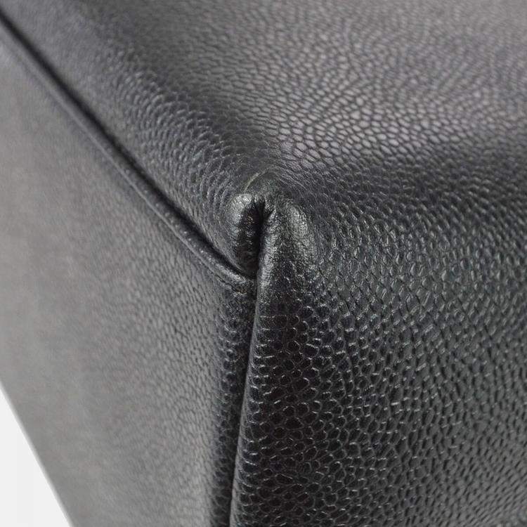 Pre Owned Chanel CC Timeless Black Calfskin Tote Bag