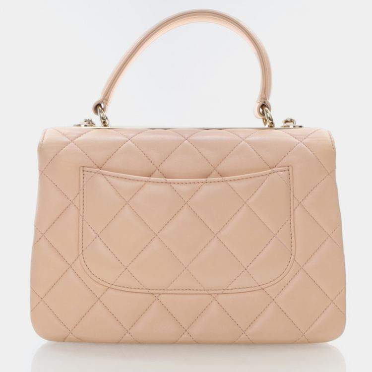 Pre Owned Chanel Trendy CC Small Pink Lambskin Shoulder Bag