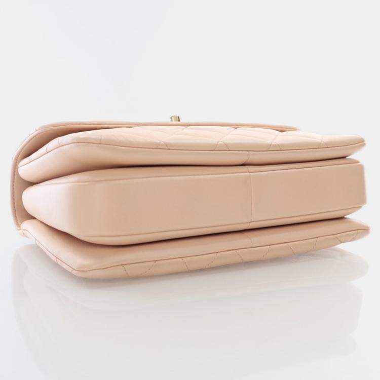 Pre Owned Chanel Trendy CC Small Pink Lambskin Shoulder Bag