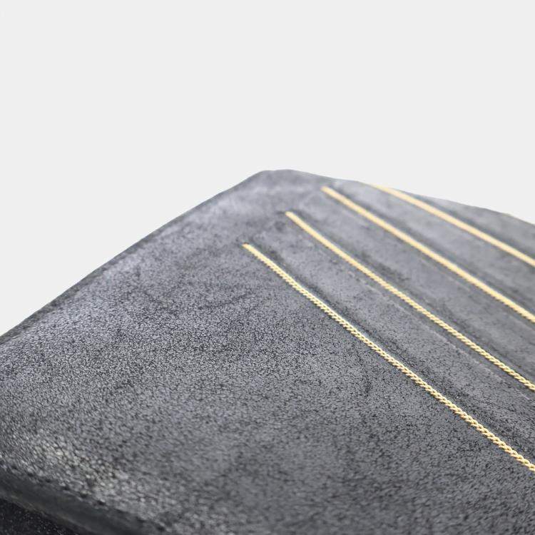 Pre Owned Chanel Chevron Black Suede Shoulder Bag
