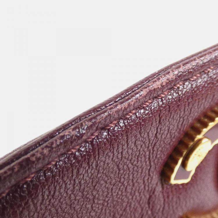 Pre Owned Chanel Mademoiselle Bordeaux Sheepskin Leather Shoulder Bag