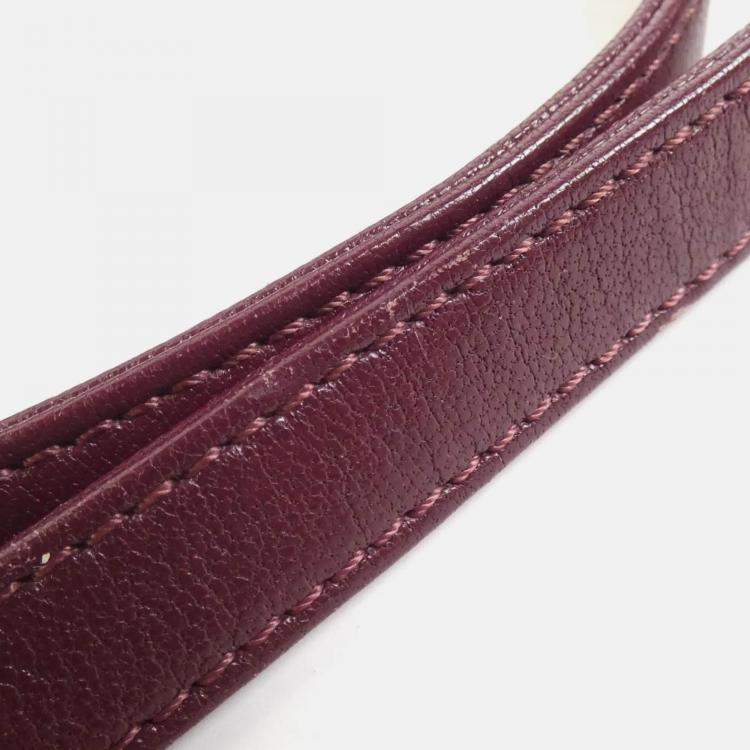 Pre Owned Chanel Mademoiselle Bordeaux Sheepskin Leather Shoulder Bag