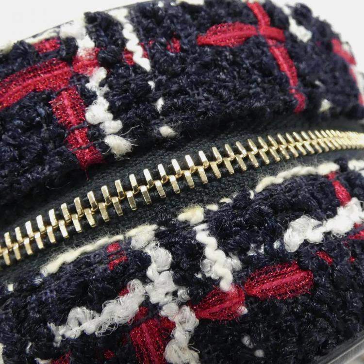 Pre Owned Chanel Round Multicolor Tweed Shoulder Bag