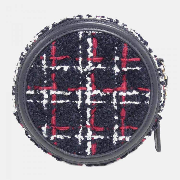 Pre Owned Chanel Round Multicolor Tweed Shoulder Bag