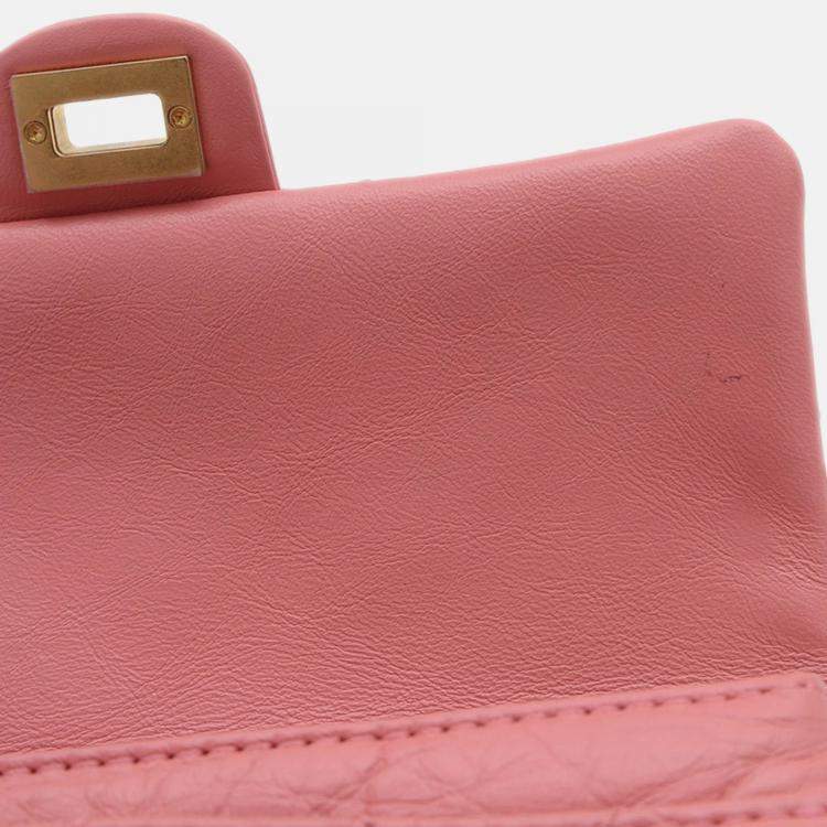 Pre Owned Chanel 2.55 Calfskin Pink Waist Pouch Body Bag 