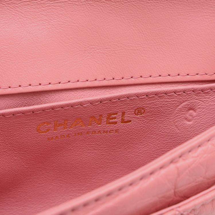 Pre Owned Chanel 2.55 Calfskin Pink Waist Pouch Body Bag 