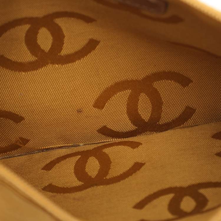 Pre Owned Chanel Brown Nubuck and Shearling Fur Vintage CC Flap Bag