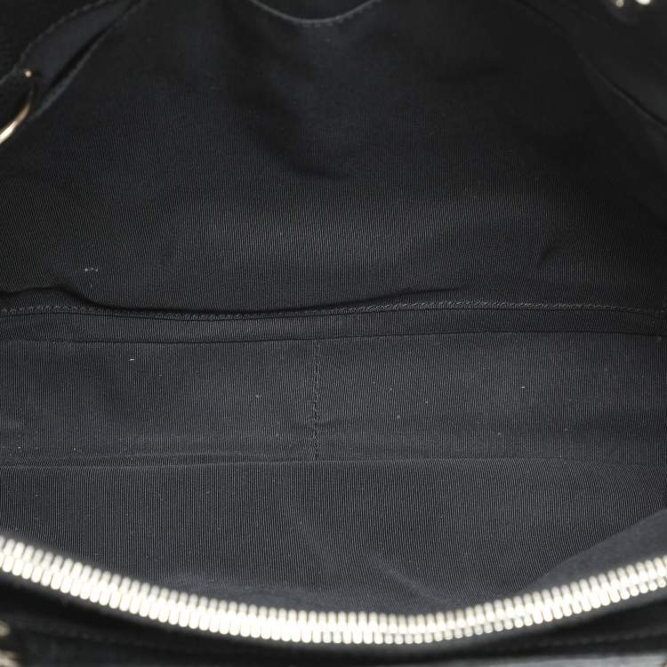 Pre Owned Chanel Black Quilted Caviar Leather CC GST Tote