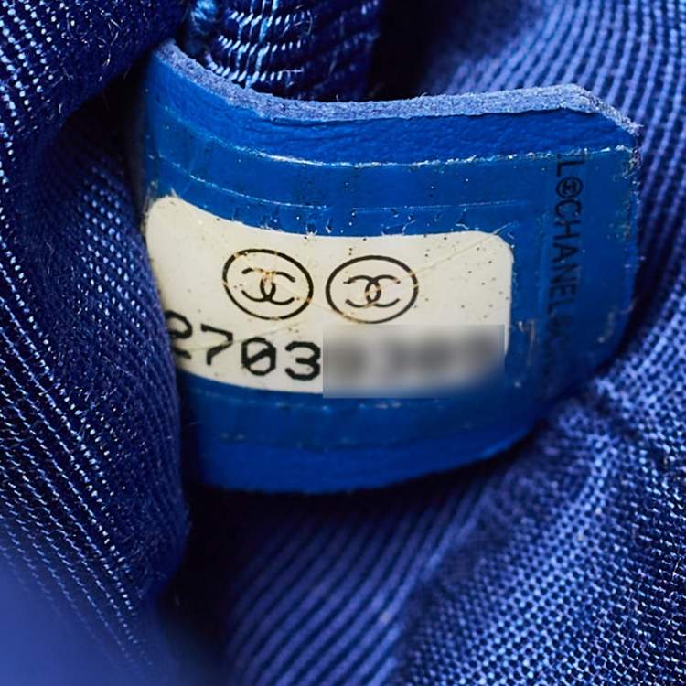 Pre Owned Chanel Blue/Black Canvas Cruise Line Backpack