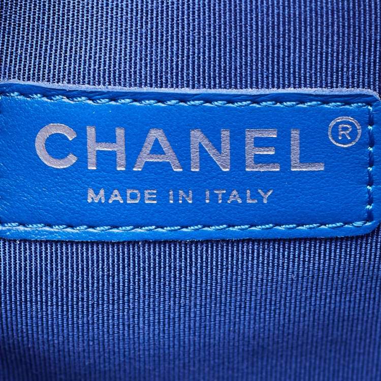 Pre Owned Chanel Blue/Black Canvas Cruise Line Backpack
