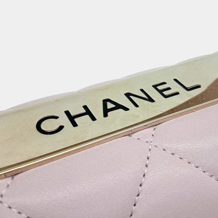 Pre Owned Chanel Pink Leather Lambskin Trendy CC Small bag