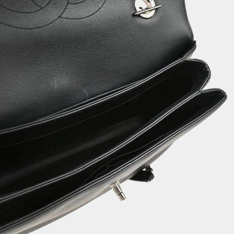 Pre Owned Chanel Trendy CC Dual Black Calfskin Top Handle Handbag 