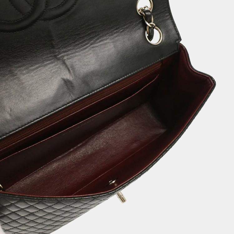 Pre Owned Chanel Single Flap Black Lambskin Shoulder Bag