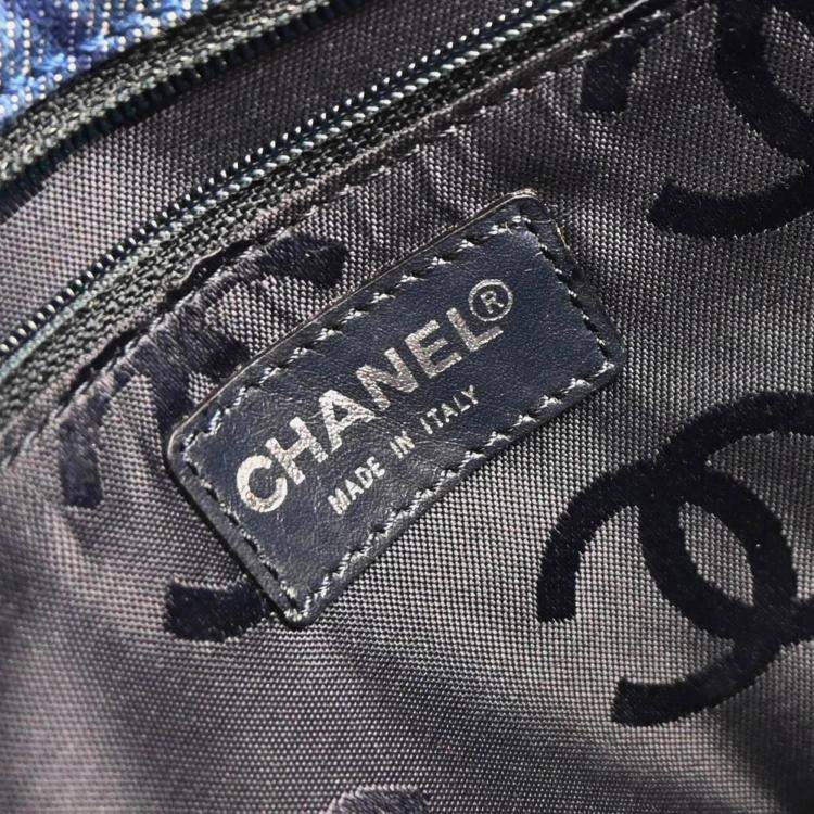 Pre Owned Chanel CC Blue Denim Shoulder Bag