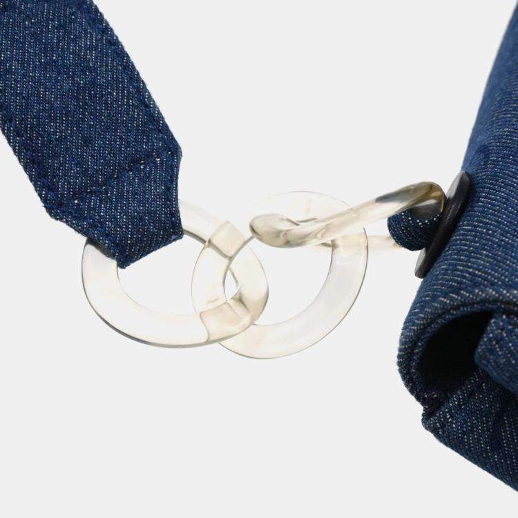 Pre Owned Chanel CC Blue Denim Shoulder Bag