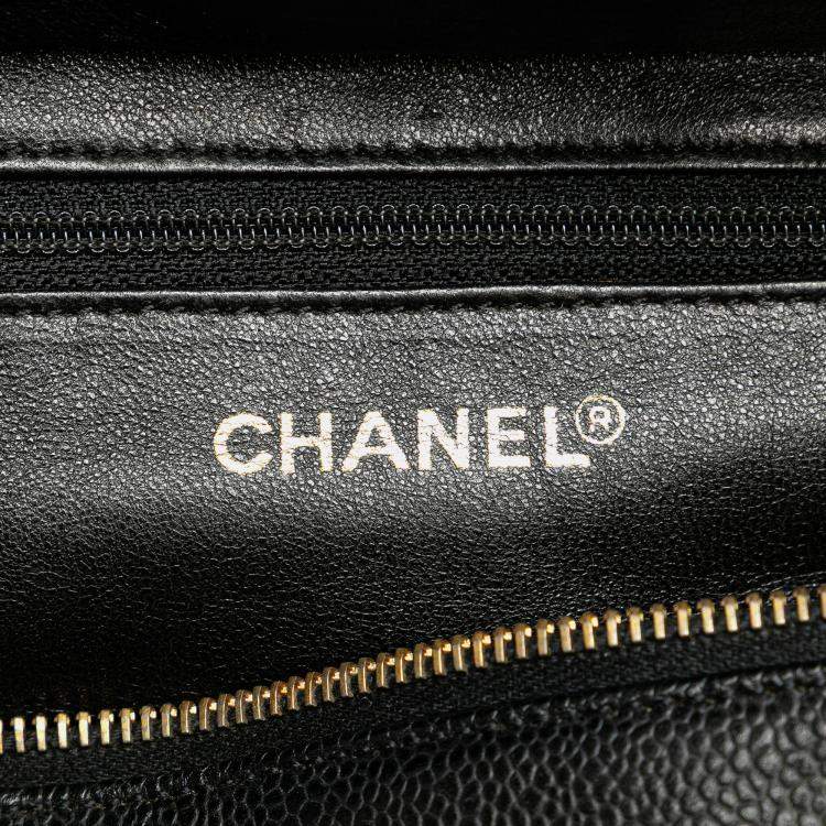Pre Owned Chanel Black Grand Quilted Caviar Timeless Shopping Tote