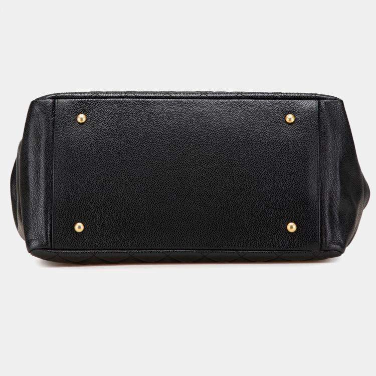 Pre Owned Chanel Black Grand Quilted Caviar Timeless Shopping Tote