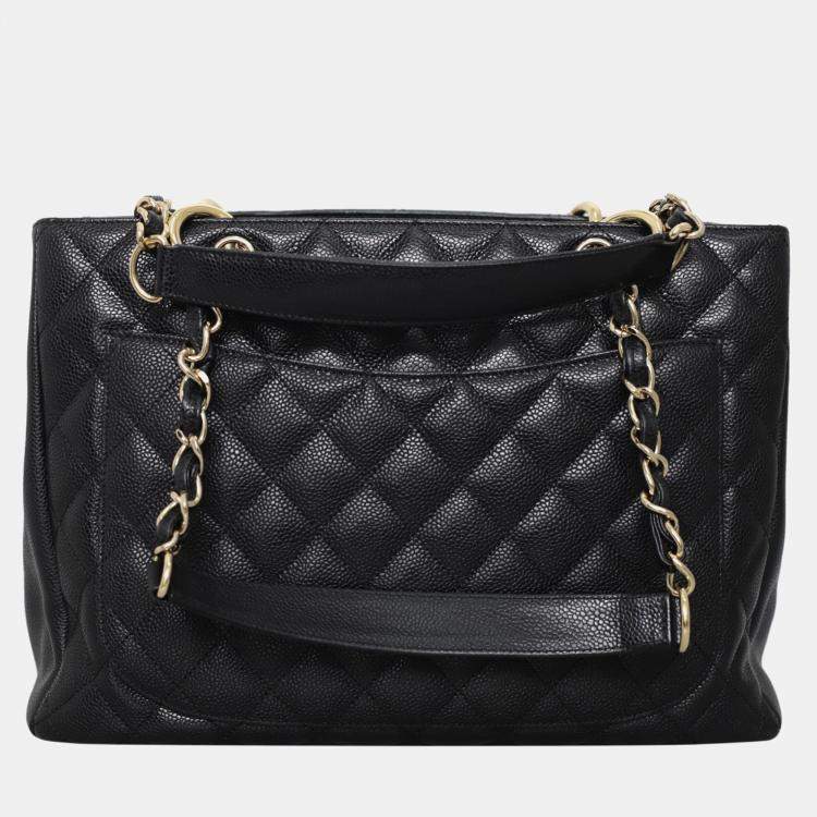 Pre Owned Chanel Caviar Black GST Bag