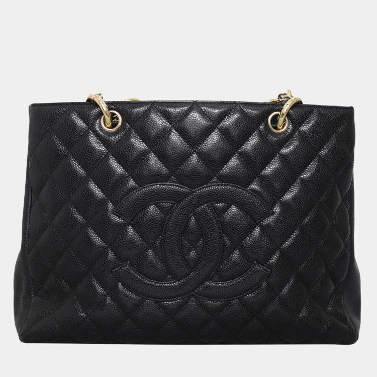 Pre Owned Chanel Caviar Black GST Bag
