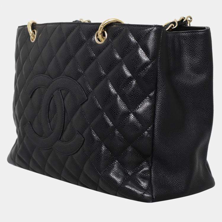 Pre Owned Chanel Caviar Black GST Bag